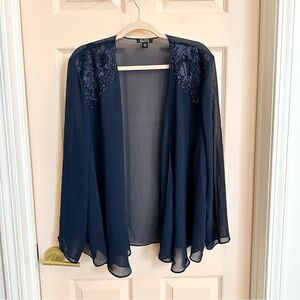 Cheer blue beaded SLNY top